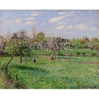 Репродукции на картини: Пролет, утро, облачно, Ерани (1900) – Камий Писаро